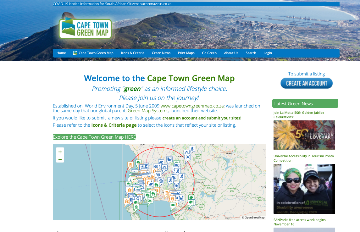 Screenshot of the [Capetown Green Map](https://www.capetowngreenmap.co.za/)
